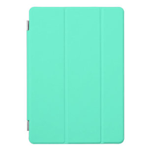 Solid neon mint cyan green iPad pro cover