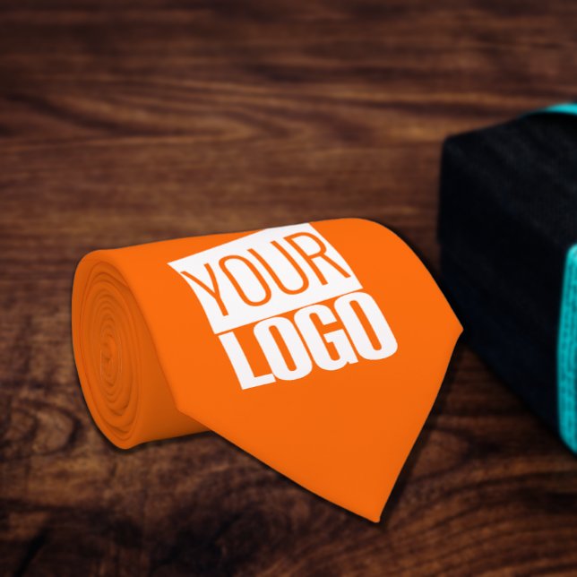 solid  neon  orange  - add logo tie (Creator Uploaded)