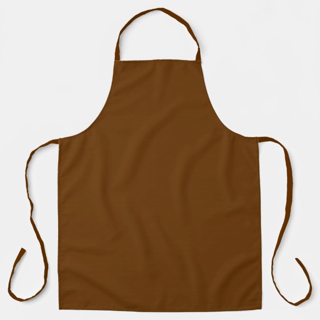 Solid Nutmeg Brown Apron (Front)