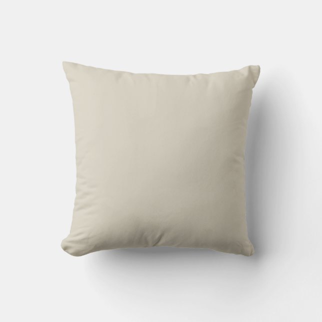 Solid Off White Throw Pillow (Front)