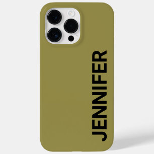 Solid Offbeat Green Custom Name Case-Mate iPhone 14 Pro Max Case