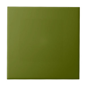 Solid Olive Green Ceramic Tile