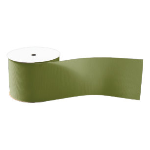 Solid Olive Green Elegant Colored Grosgrain Ribbon