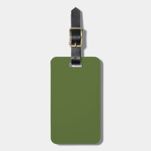 Solid Olive Green Luggage Tag