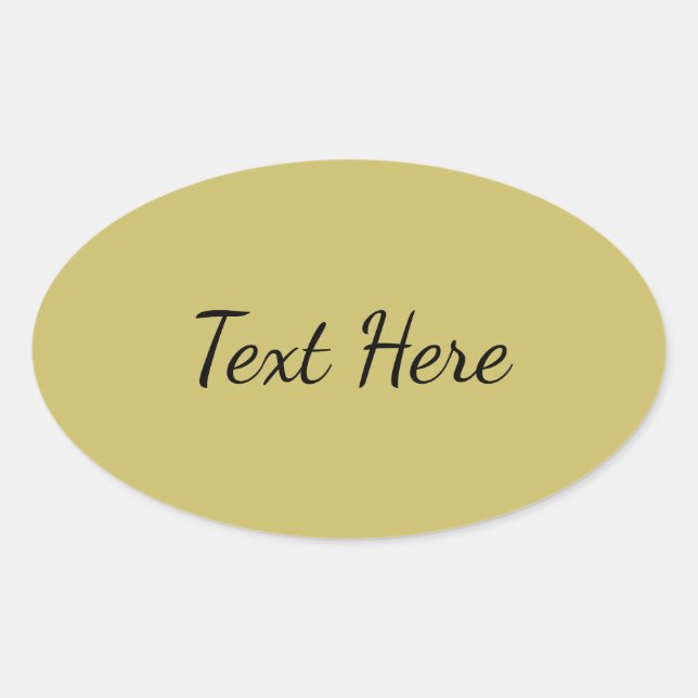 Solid Olive Oval Sticker (Front)
