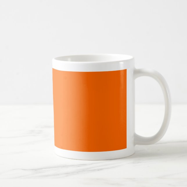 Solid Orange Background Colour FF6600 Coffee Mug (Right)