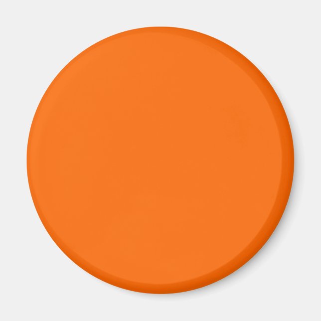 Solid Orange Background Colour FF6600 Magnet (Front)