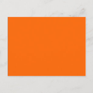 Solid Orange Background Colour FF6600 Postcard