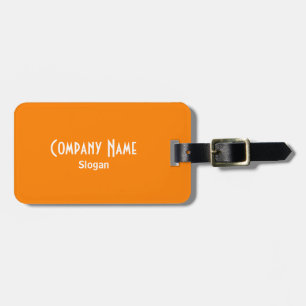 Solid Orange Business Traveller Luggage Tag