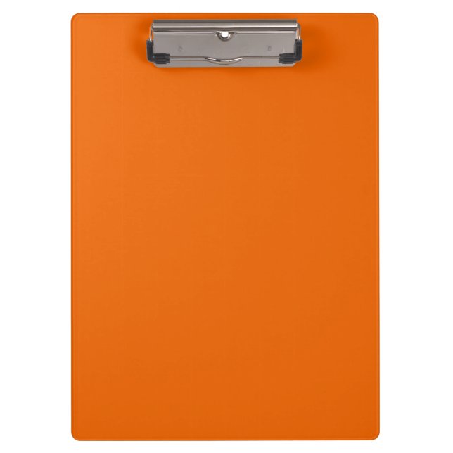 Solid Orange Colour | Hex# F06400 Clipboard (Front)