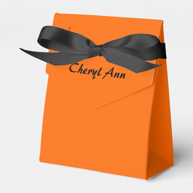 Solid Orange Favour Box (Front Side)