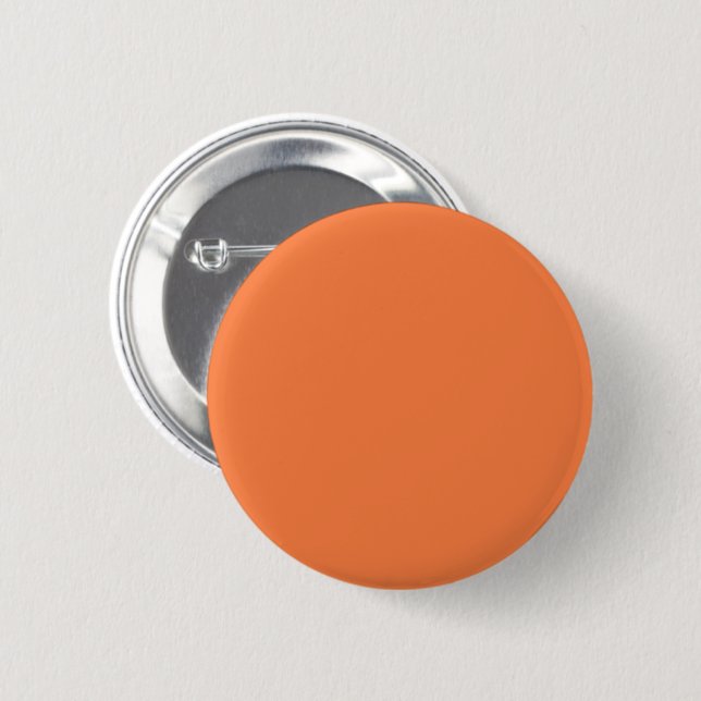 Solid orange mango apricot 6 cm round badge (Front & Back)
