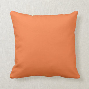 Solid orange mango apricot cushion