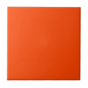 Solid Orange Red Ceramic Tile