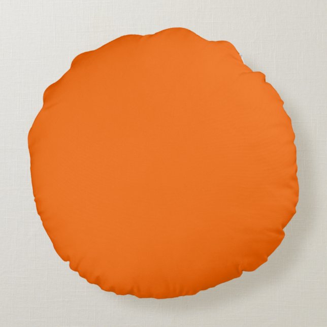 Solid Orange Round Cushion (Back)
