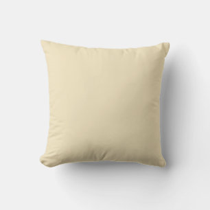 Solid Pale Moon Yellow Cushion