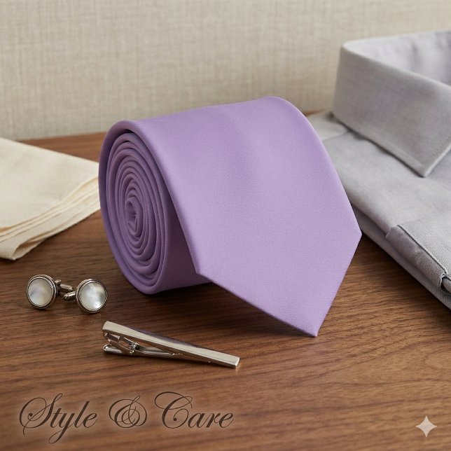 Solid Pale Purple Colour Formal Neck Tie (Solid Pale Purple Color Formal Neck Tie)