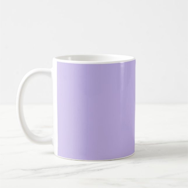 Solid Pastel Lilac Purple Mug (Left)