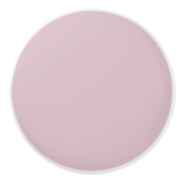 Solid Pastel Pink  Ceramic Knob (Front)