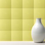 Solid pastel yellow ceramic tile<br><div class="desc">Solid color pastel yellow design.</div>