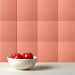 Solid peach ceramic tile<br><div class="desc">Solid colour peach design.</div>