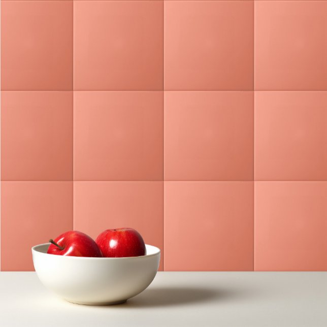 Solid peach ceramic tile (Creator Uploaded)