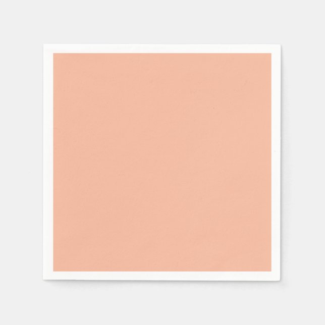 Solid Peach Colour Tropical Napkin (Front)