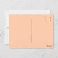 Solid Peach Glossy Postcard for Special Message