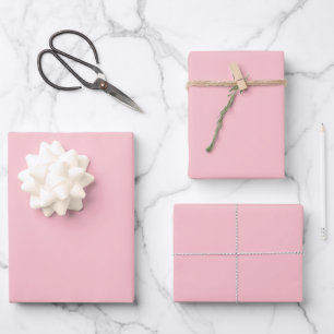 Solid pig soft pink wrapping paper sheet