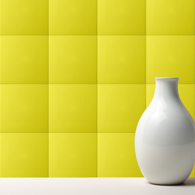 Solid pineapple bright yellow ceramic tile (Creator Uploaded)