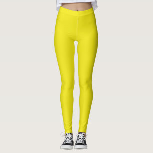 Solid pineapple bright yellow leggings