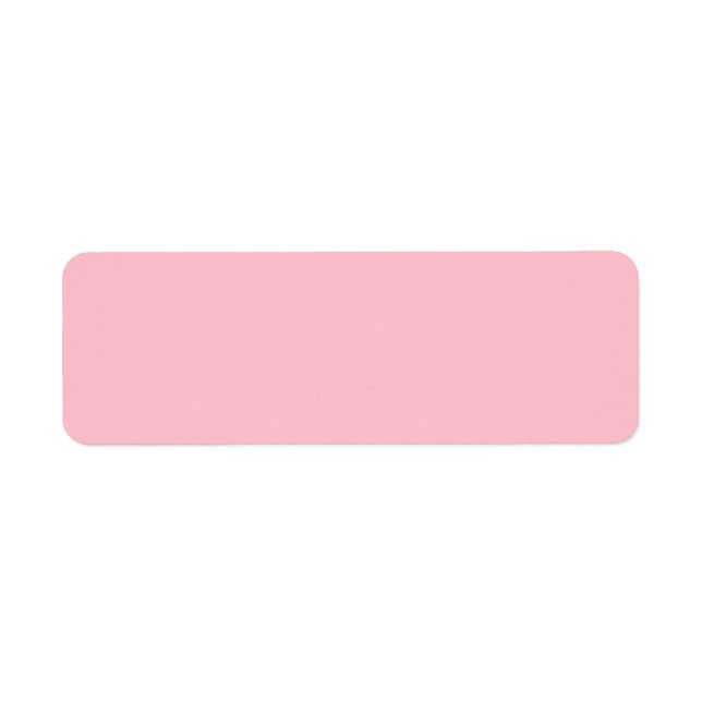 Solid Pink Blank Return Address Label (Front)