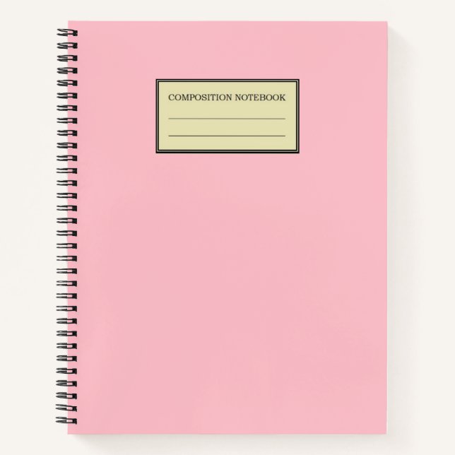 Solid Pink Spiral Notebook (Front)