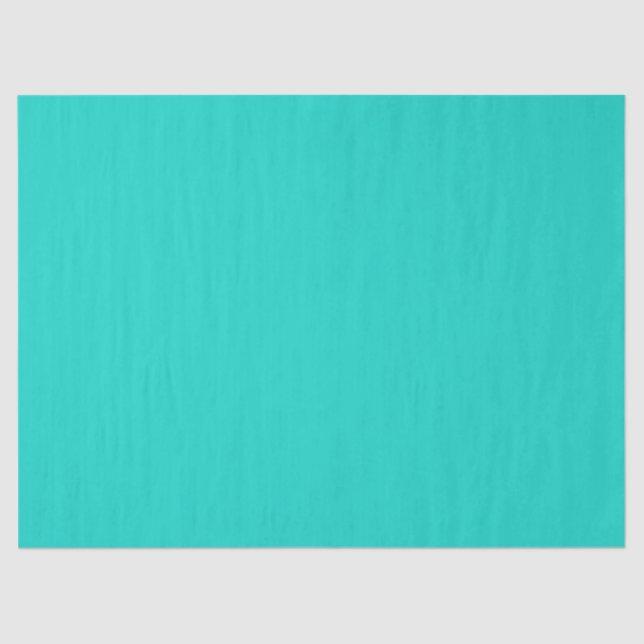 Solid plain bright turquoise tissue paper (Front)