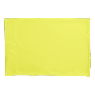 Solid plain bright yellow pillowcase