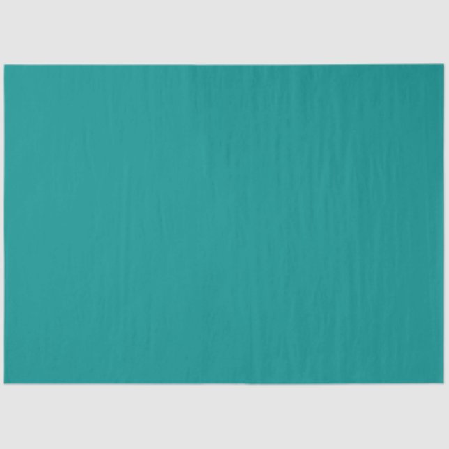 Solid plain colour dark cyan teal tissue paper (Front)