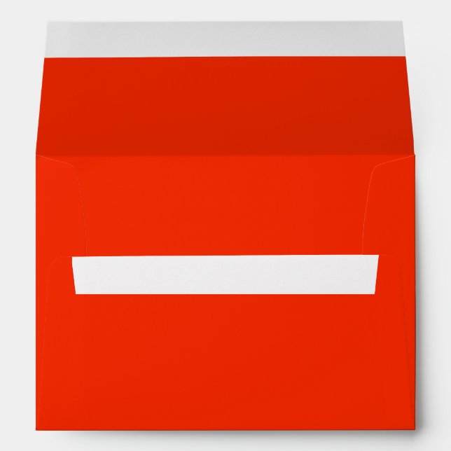 Solid plain colour lava vivid red orange envelope (Back (Bottom))