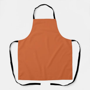 Solid plain harvest pumpkin orange apron