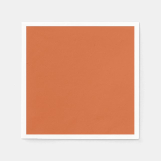 Solid plain harvest pumpkin orange napkin (Front)