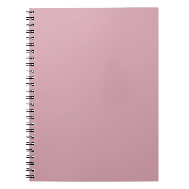 Solid, Plain Pink Quartz Blush Notebook (Front)