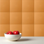 Solid plain saffron orange ceramic tile<br><div class="desc">Solid plain saffron orange design.</div>