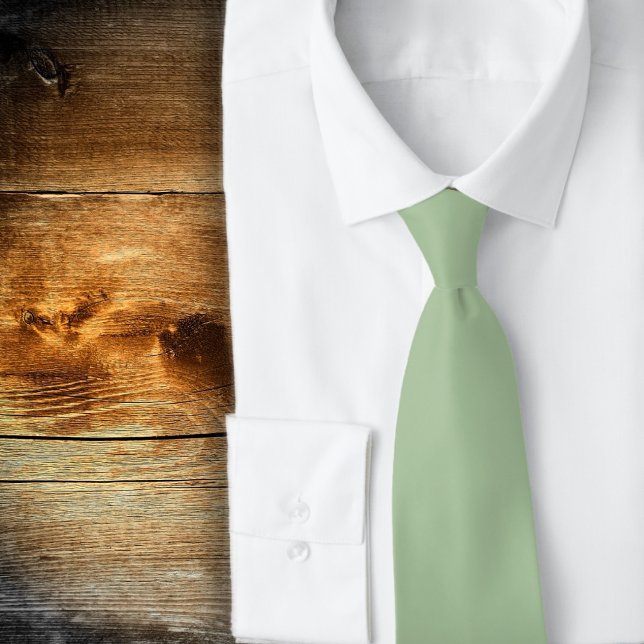 Solid Plain Sage Green  Tie (Creator Uploaded)