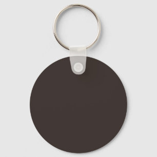 Solid, Plain Walnut Brown,  Key Ring