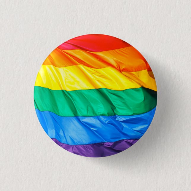 Solid Pride - Gay Pride Flag Closeup 3 Cm Round Badge (Front)