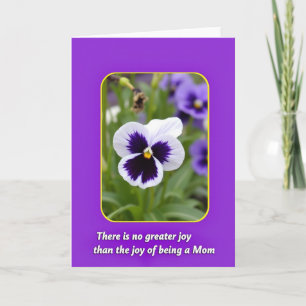 Solid Purple Flower Mom Card