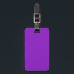 Solid Purple Luggage Tag<br><div class="desc">Luggage tag with name and address on a solid purple background colour. Personalise with your name and address information using the easy templates. Font colour,  font style,  and font size are customisable.</div>