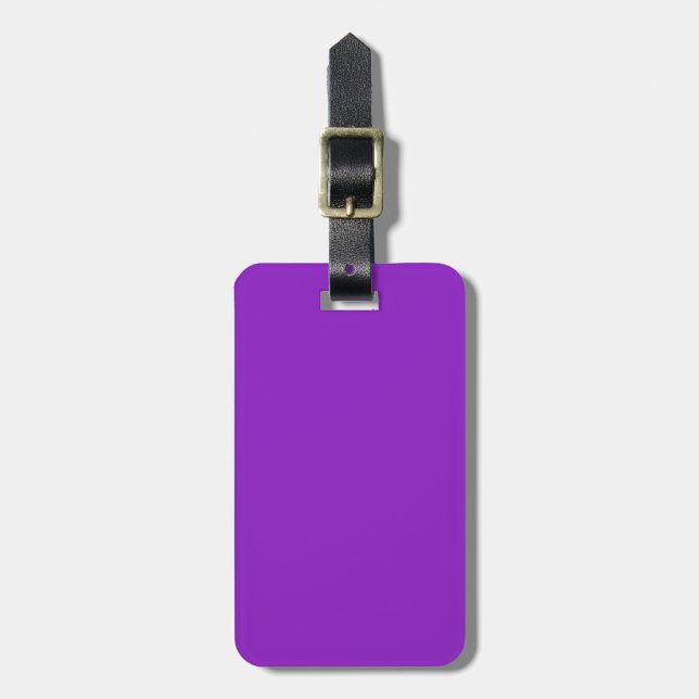 Solid Purple Luggage Tag (Front Vertical)
