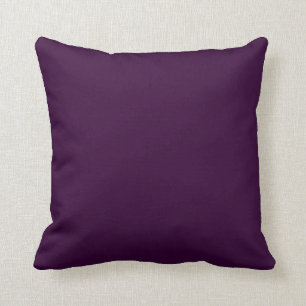 Solid Purple Soft Dark Grape plain pillow