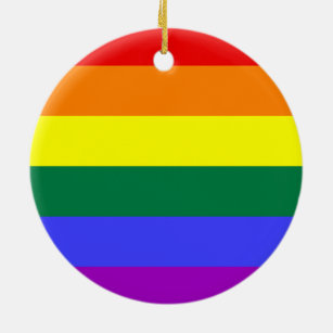 Solid Rainbow Circle Ornament