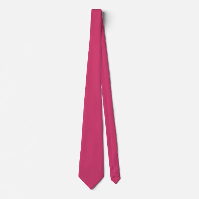 Solid Raspberry Pink, Hot Pink, Magenta Tie (Front)